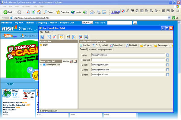 INetFormFiller Screenshot